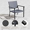 C-Hopetree Outdoor Lounge Chair for Outside Patio Porch, Metal Frame, Black All Weather Wicker